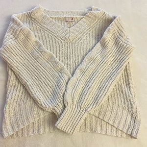 comfy knit white sweater